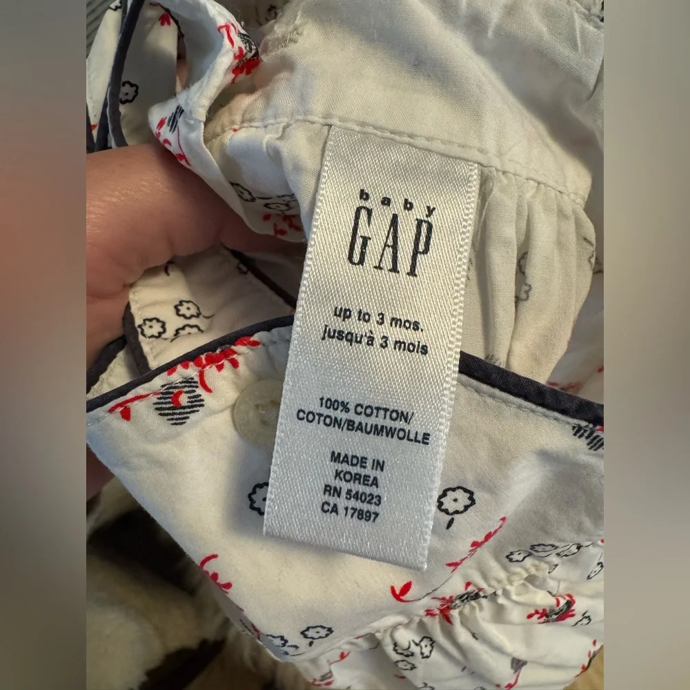 BabyGap‎ red white and blue pinafore dress